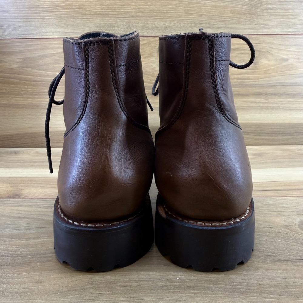 Thursday Boots Captain StormKing Lug Mens 12.5 Whiskey Leather Cap Toe Lace Up - Picture 7 of 12